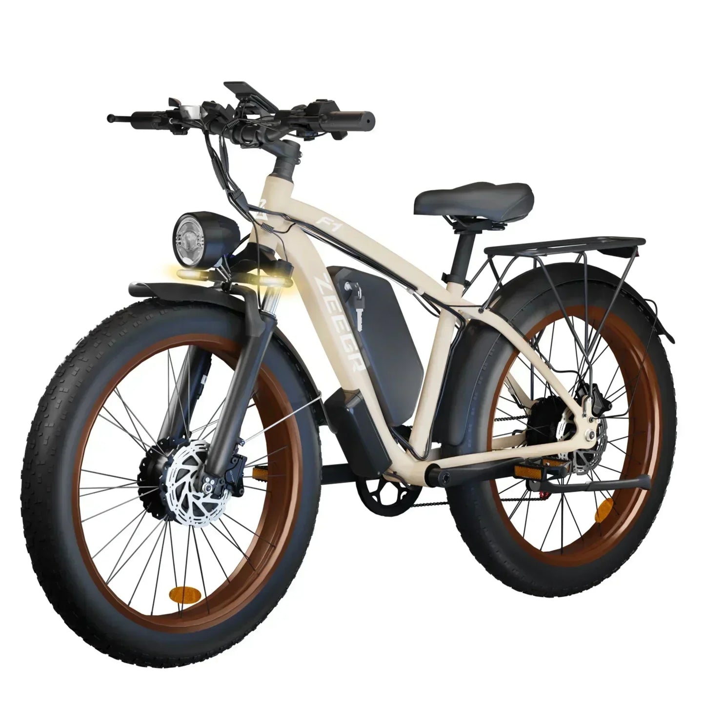 Electric bike F1 2000w Dual Motor 48V 22AH battery Adult Electric Bicycle 26inch tire Hydraulic brake Snow beach Mountain E bike