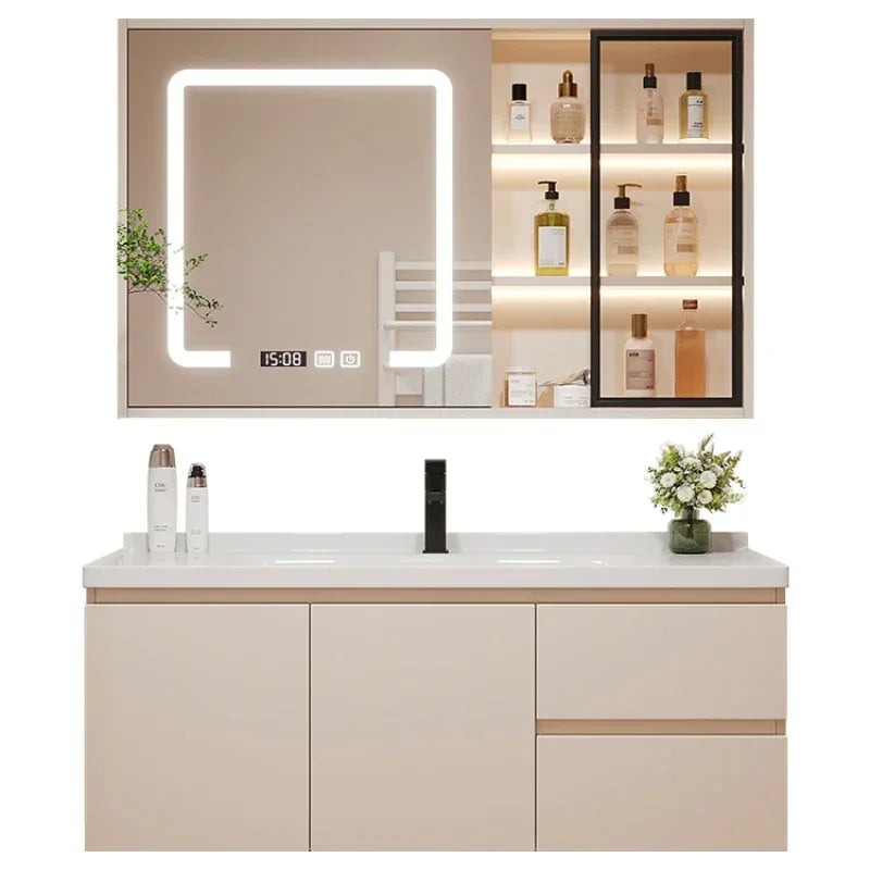 Show Service Bathroom Cabinet Jewelry Mirror Sink Makeup Washbasin Shelves Space Saving Ergonomic Vestidores Backyard Furniture