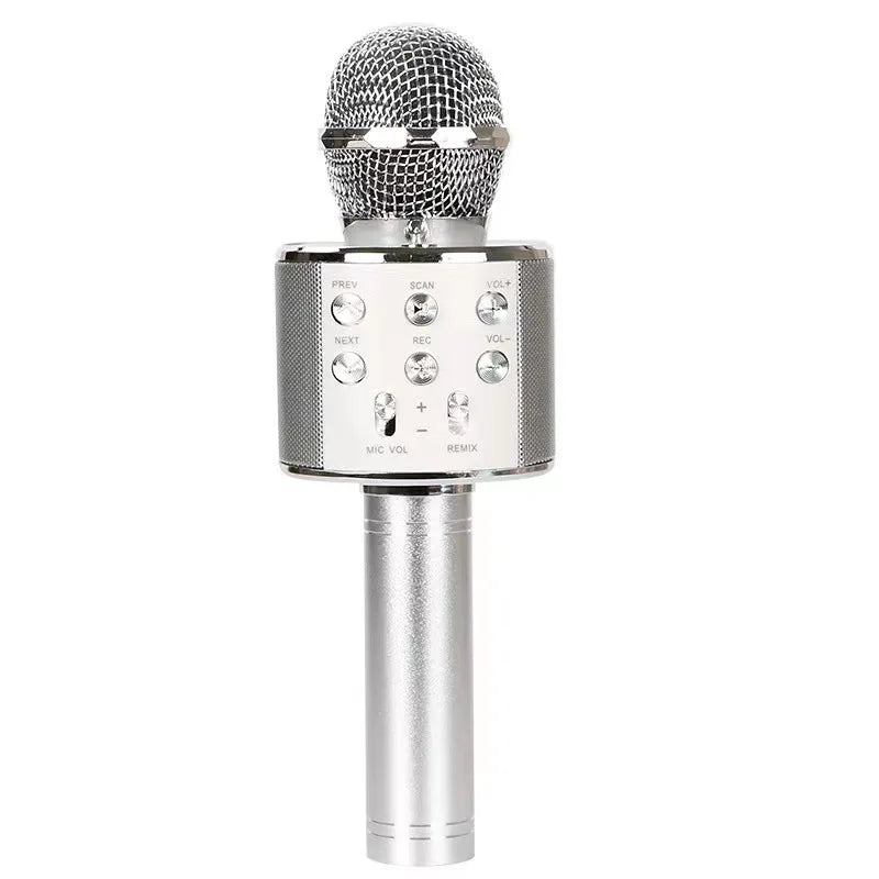 Portable Handheld Wireless Karaoke Microphone Speaker Microphone for Kids Music Player Singing Recorder KTV