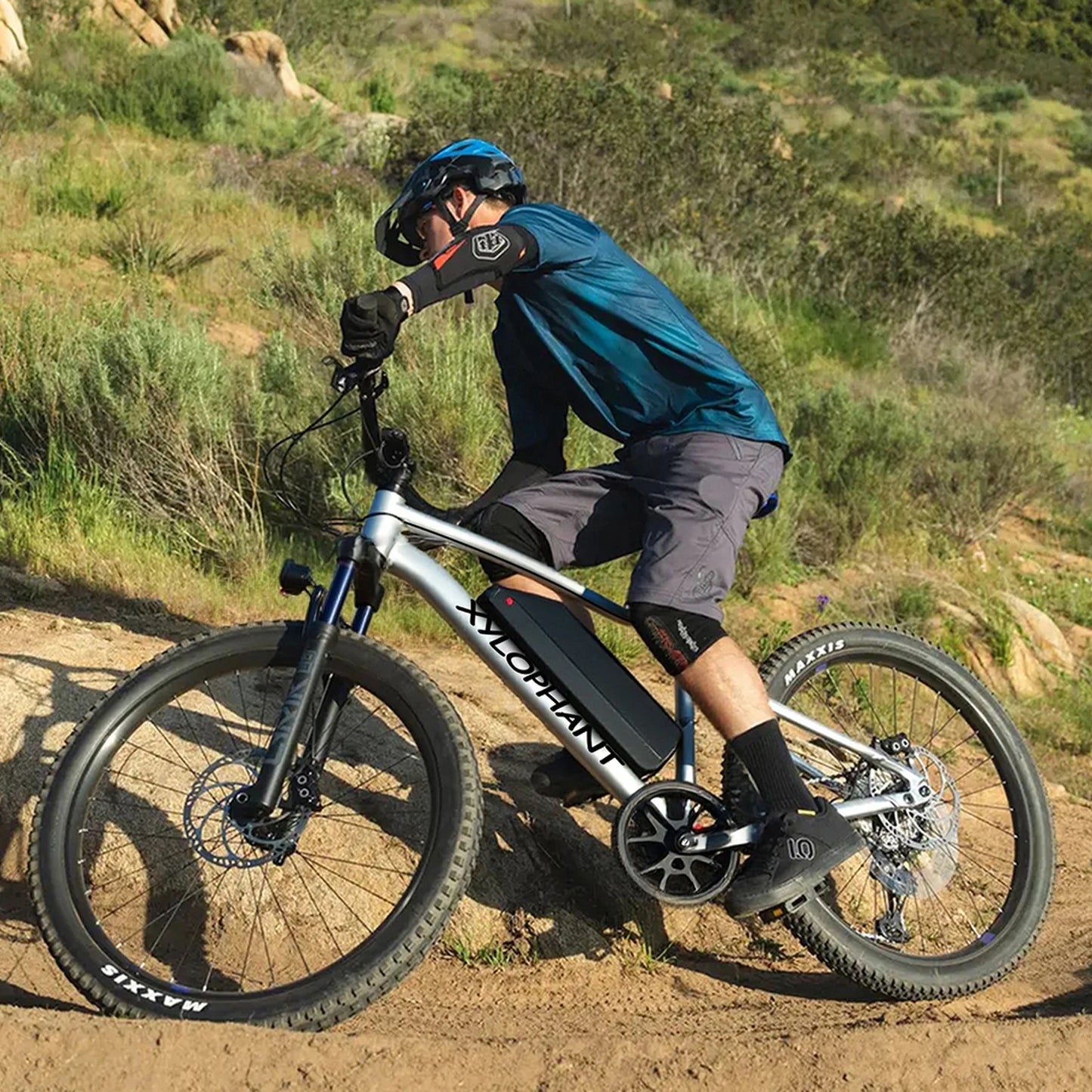 Adult electric bicycle, 26 inch electric mountain bike with detachable battery, 720W peak 36V motor, 7-speed 20MPH Ebike