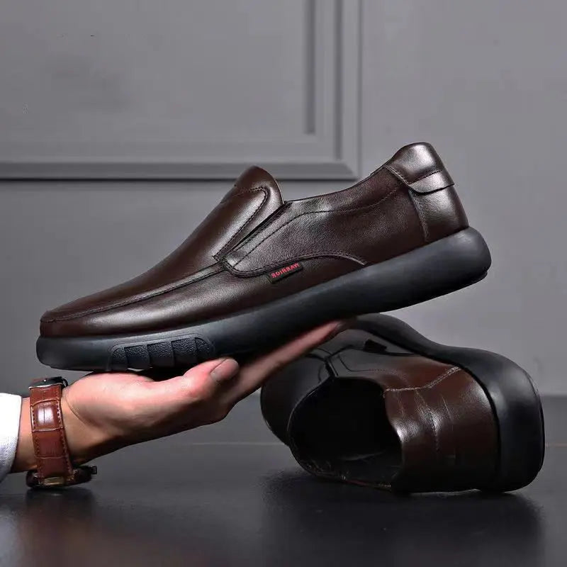 Black Shoes Men Loafers Breathable