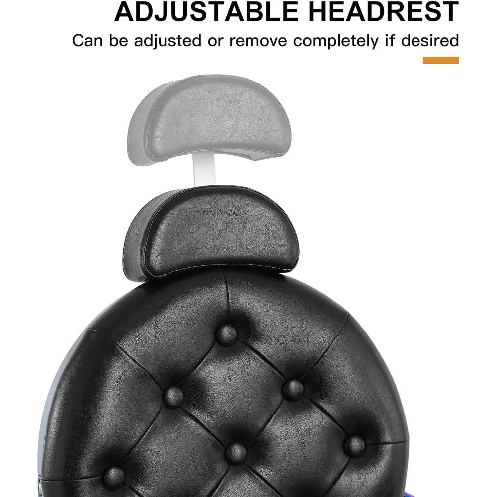 Retro Barber Chair Heavy Duty Barber Chairs Vintage Salon Chair Hydraulic Recline Beauty Spa Styling Equipment Rounded Cushioni