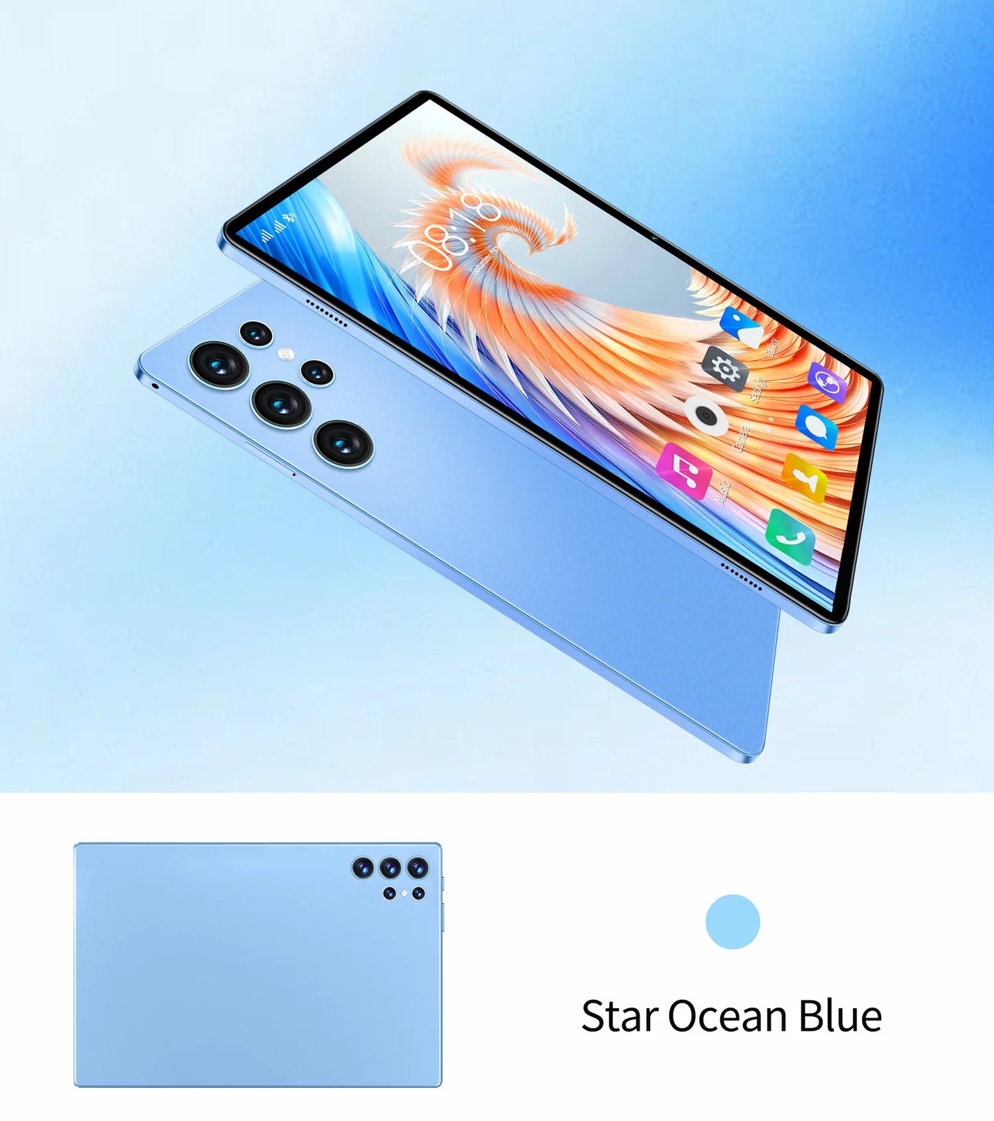 2025 New 10.1 Inch Android Tablet HD Display Octa Core 4GB RAM 64GB ROM Dual SIM WiFi Bluetooth Google Play Tablet PC