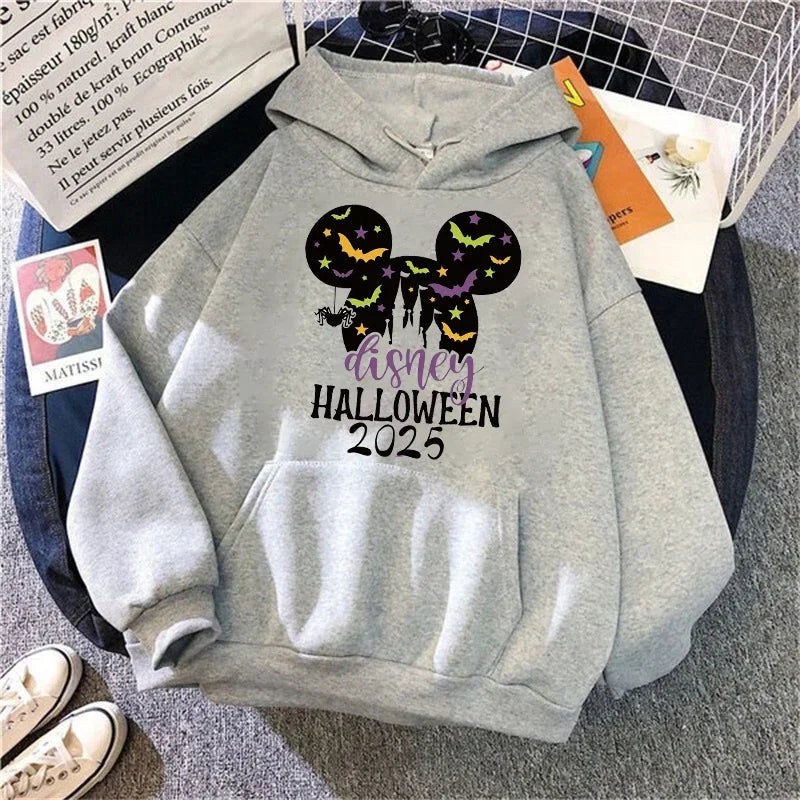 2025 Disney Mickey Minnie Family Vacation Printed Hoodie Autumn My First Disney Trip Pullover Tops Women Casual Sweatshirt