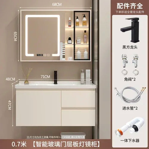 Show Service Bathroom Cabinet Jewelry Mirror Sink Makeup Washbasin Shelves Space Saving Ergonomic Vestidores Backyard Furniture
