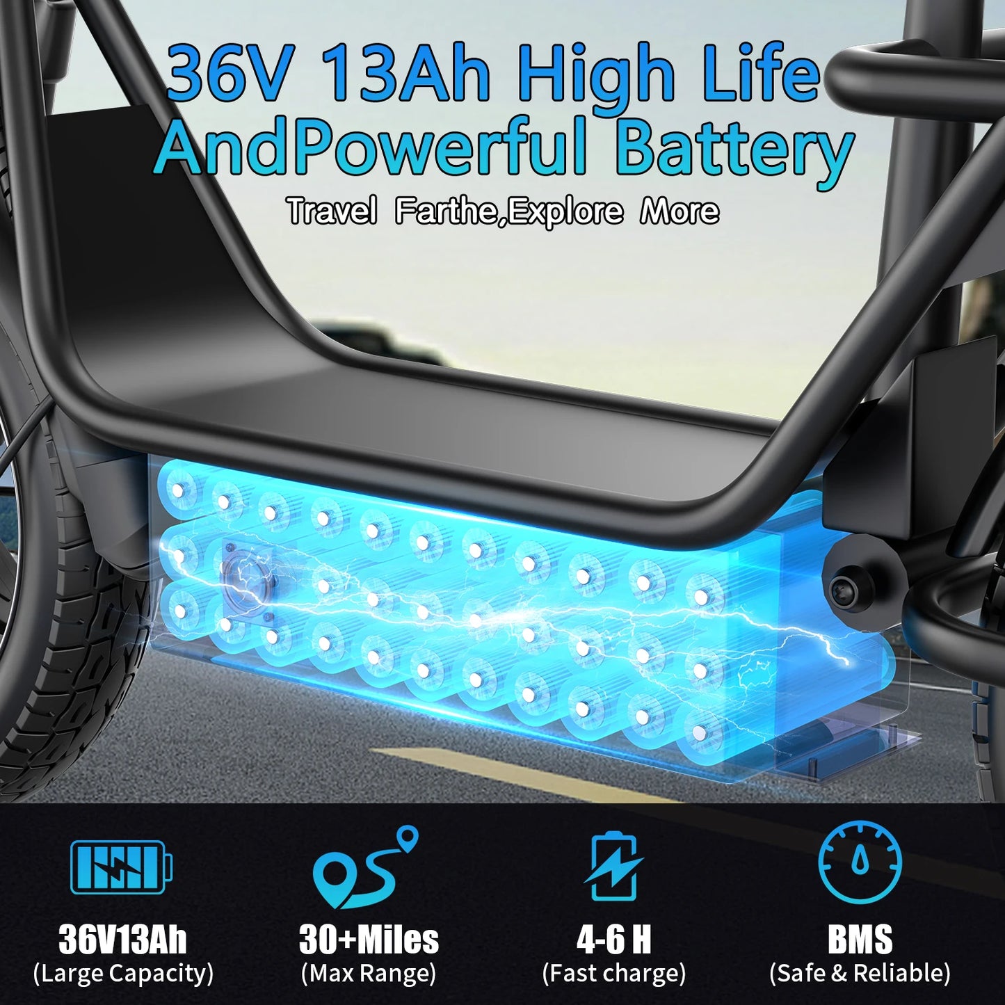 Foldable Electric Scooter with Basket for Adults, 500W Motor, Full Suspension, Motor Escooter Suitable for Commutting Travel