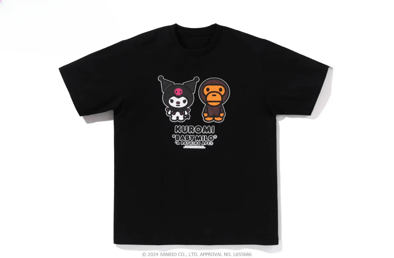 HelloKitty Sanlio Classic INS Letter Print Cotton Loose Male and Female Couple Short Sleeve T-shirt Is for Both Men and Women