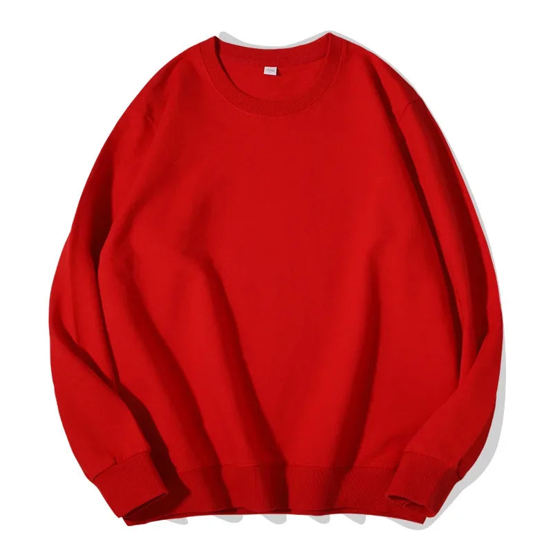 Spring Autumn Womens Sweatshirt 2025 O-neck Solid Harajuku Pullovers Multicolor Casual Cotton Woman Sweatshirts Knit Streetwear