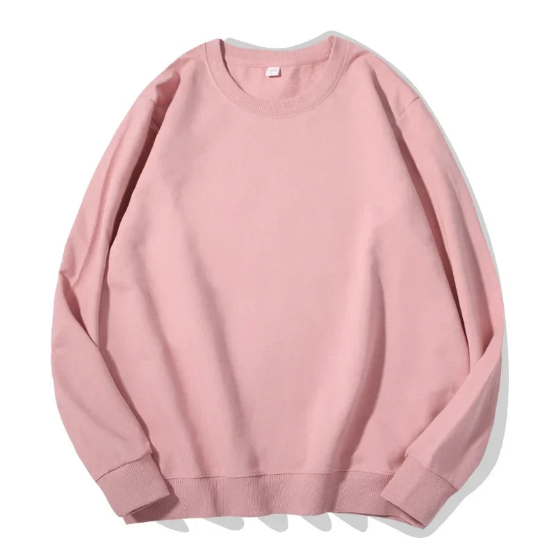 Spring Autumn Womens Sweatshirt 2025 O-neck Solid Harajuku Pullovers Multicolor Casual Cotton Woman Sweatshirts Knit Streetwear