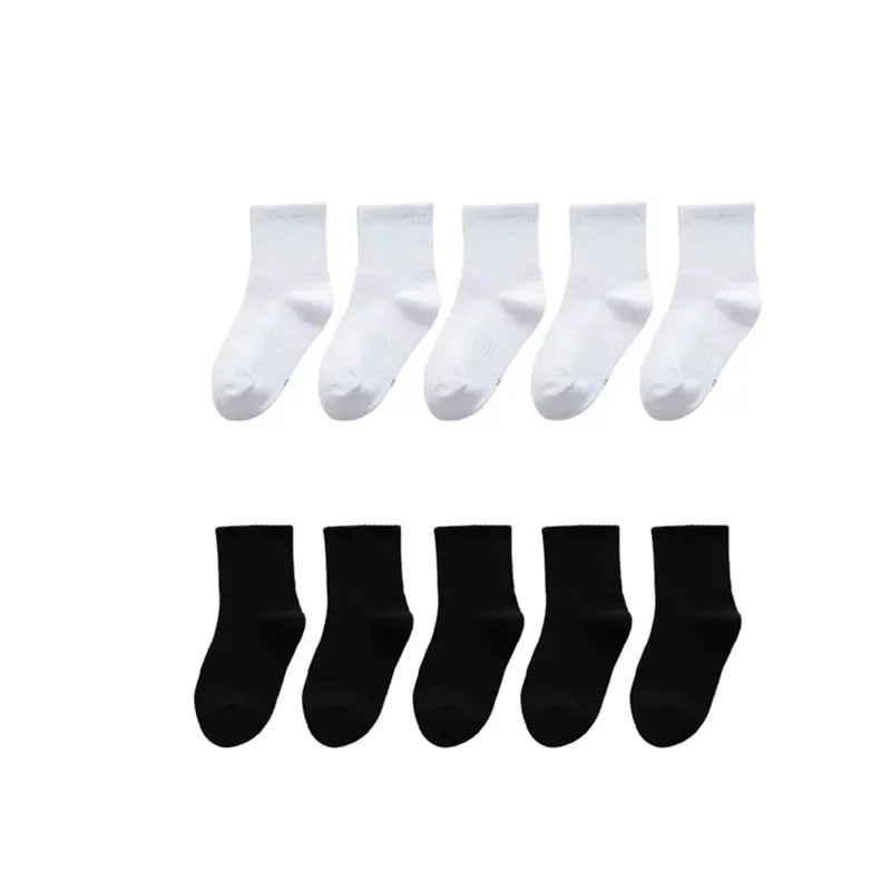 10 Pairs Children Socks Spring&Autumn Cotton Socks Girls Boys Sport Sock 1-9 Year