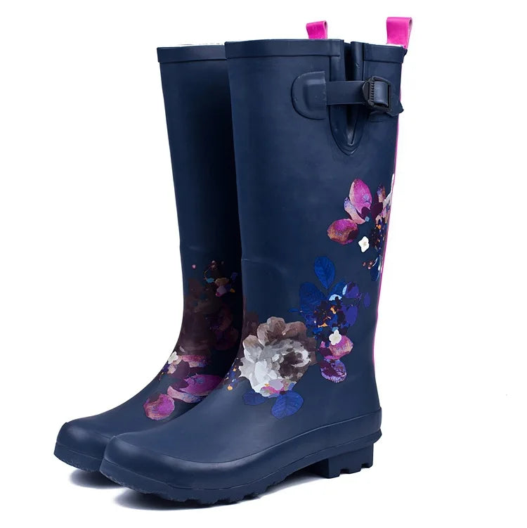 Fashionable Women's High Tube Rain Boots,