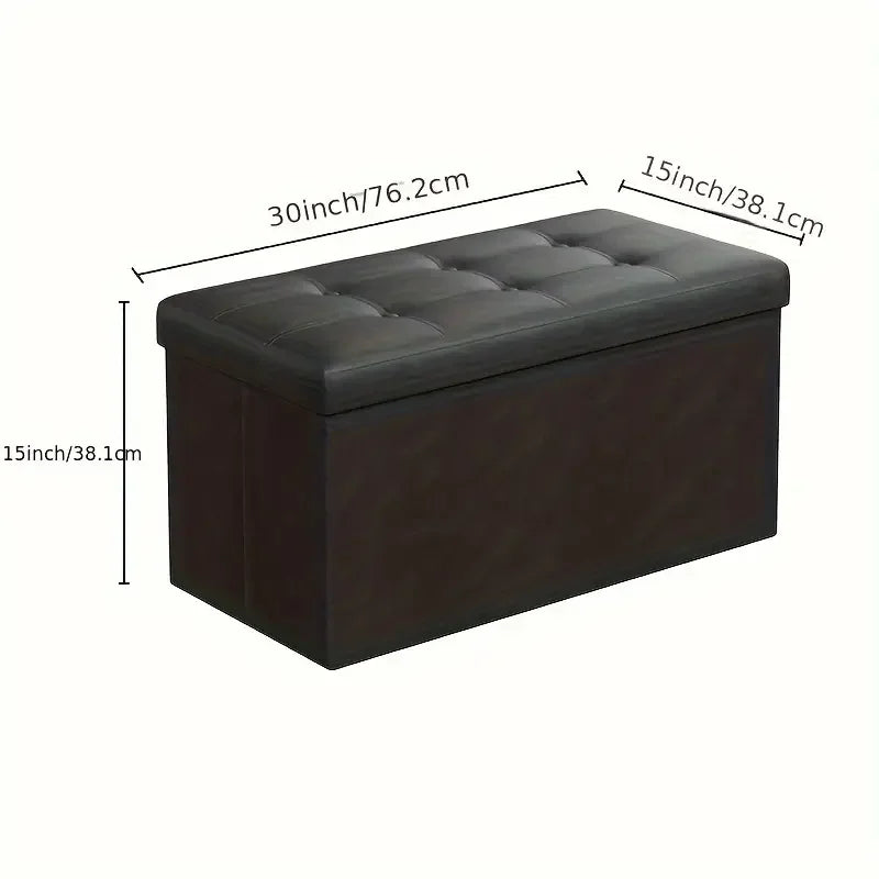 15/30/43 Inch Storage Stool Ottoman,Shoe Bench with Cushioned Seat, Bedside Cabinet & Footrest for Living Room/Bedroom/Office
