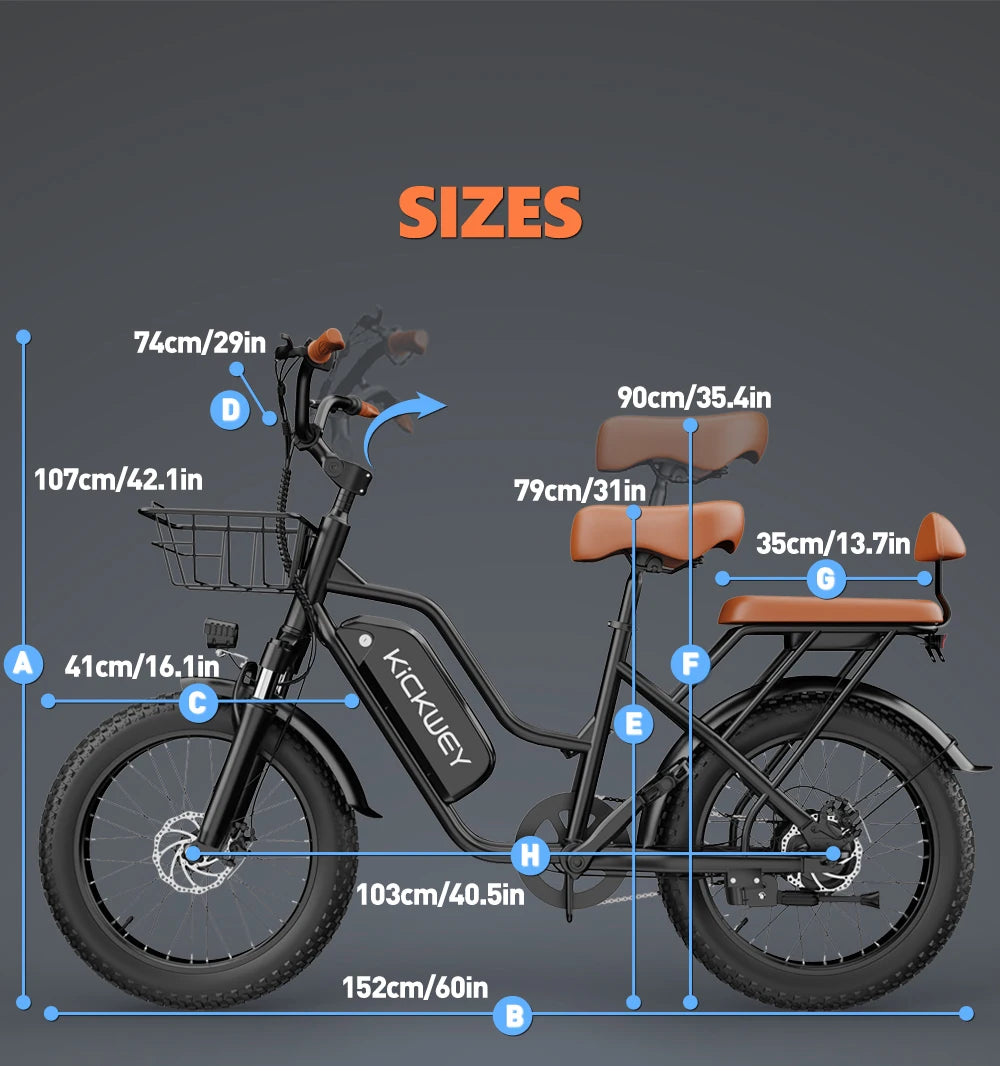 Electric Bike for Adults,20'' 1500W Peak Ebike, Up to 50 Miles 32MPH Electric Mountain Bike with 48V 20AH Removable Battery