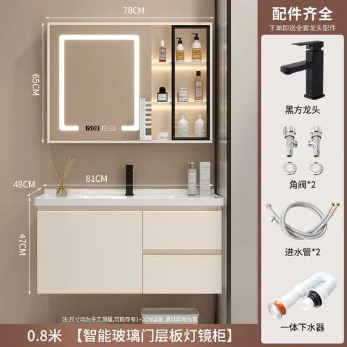 Show Service Bathroom Cabinet Jewelry Mirror Sink Makeup Washbasin Shelves Space Saving Ergonomic Vestidores Backyard Furniture