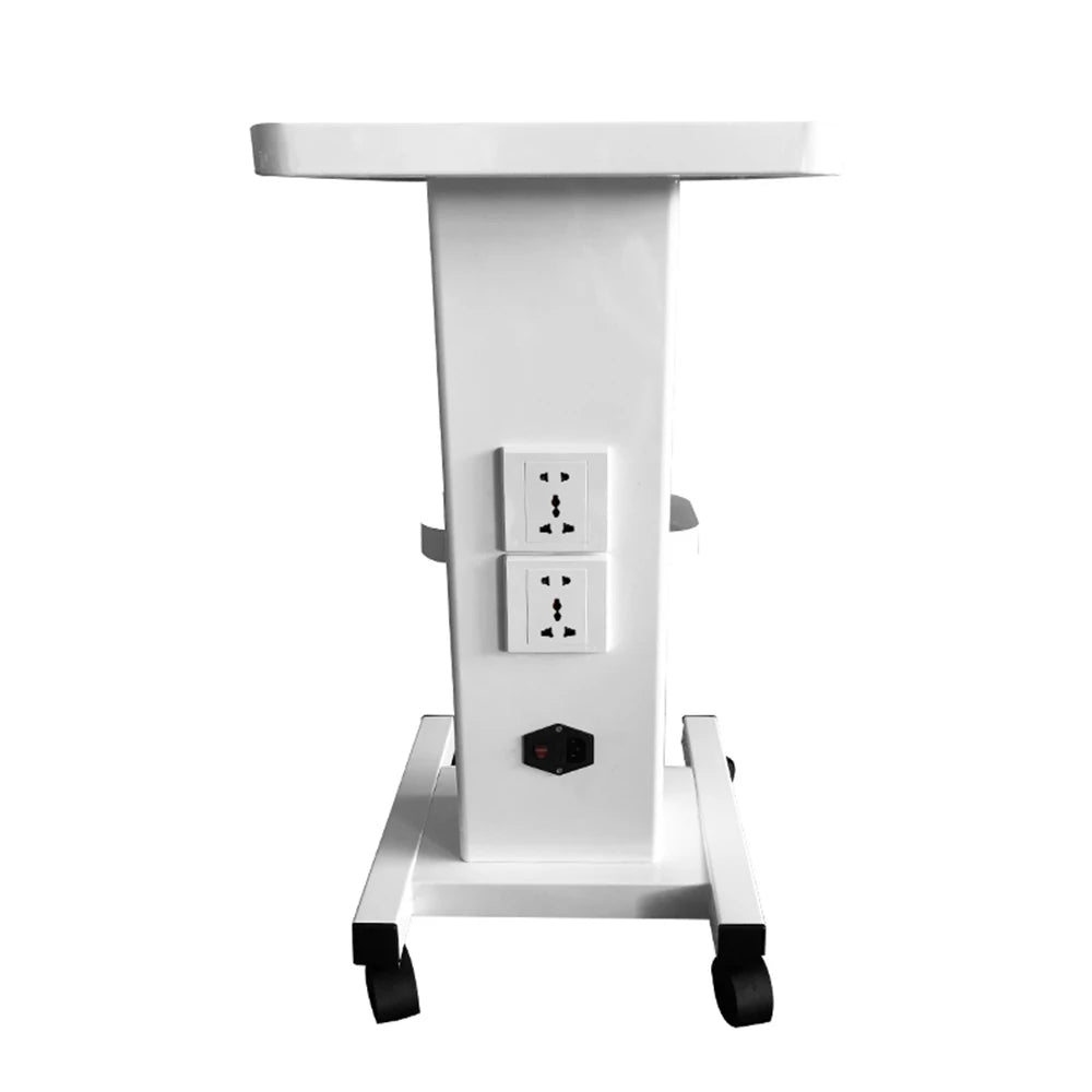 110V White Salon Trolley Beauty Salon Trolley Cart, Beauty Salon Rolling Cart Stand Roller Trolley with Sockets For Beauty Salon