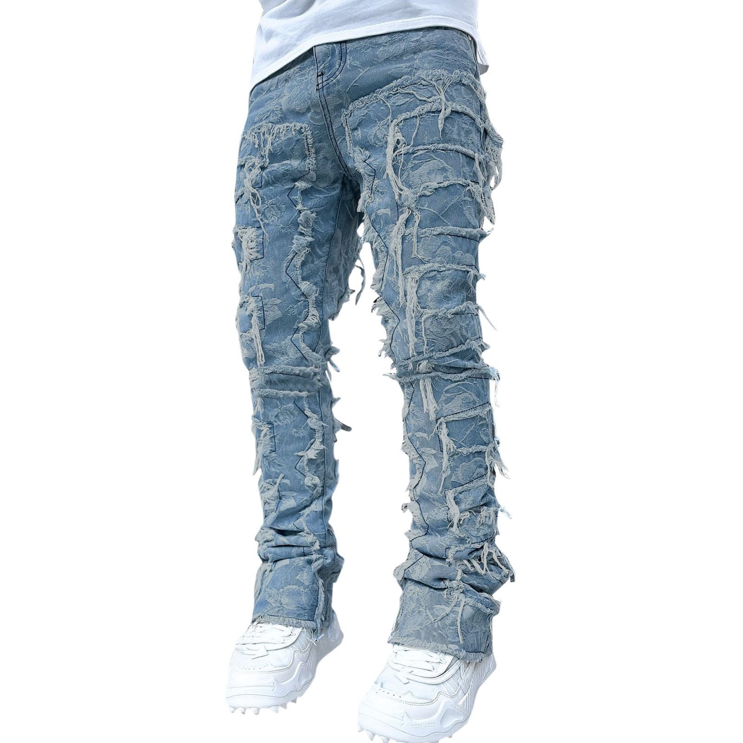 Men Casual Tassels Multi Pocket Cargo Pants