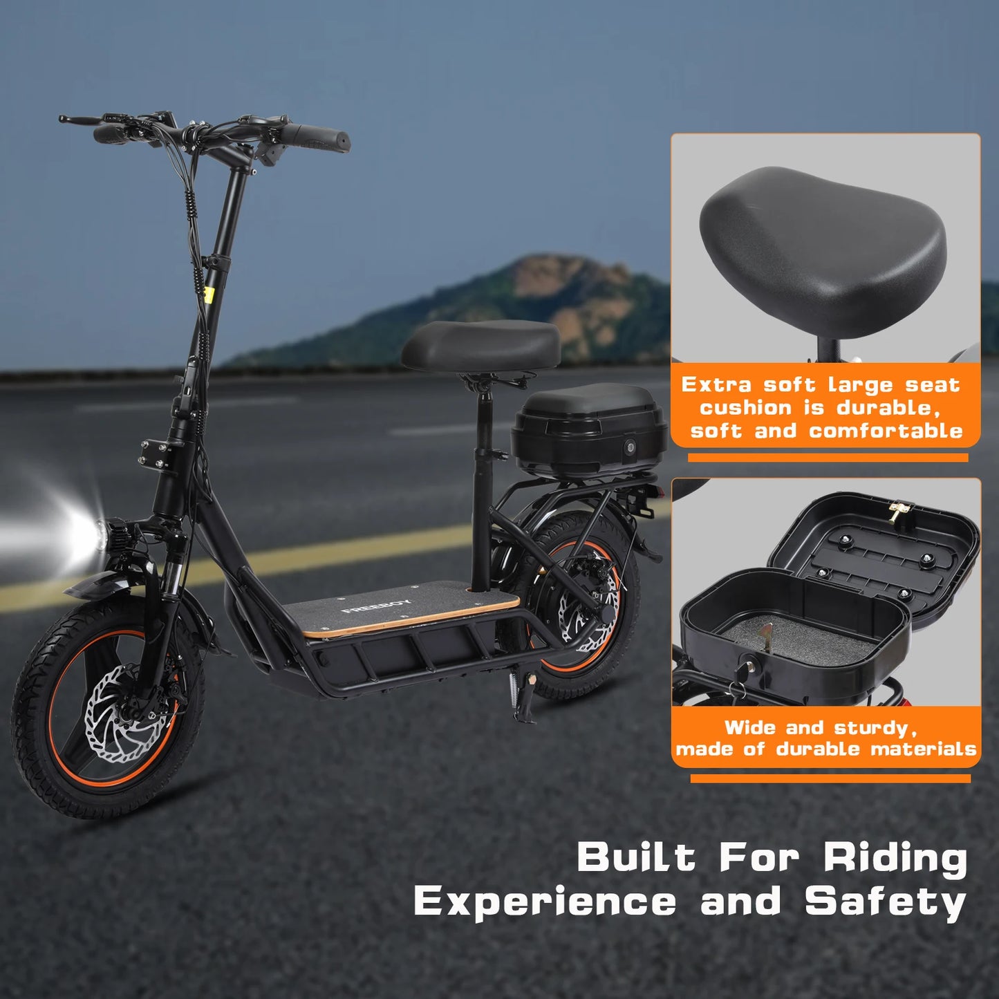 FREEBOY H14 ADULT ELECTRIC SCOOTER 750W MOTOR 48V 18AH FOLDING ELECTRIC SCOOTER 14 INCH TIRE CITY ELECTRIC SCOOTER