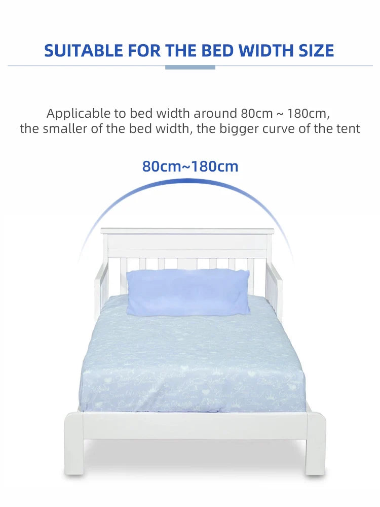 Dream Tent with light show for Kids Bed with Storage Pocket Foldable Kids Tent on Bed Mosquito Net Tent