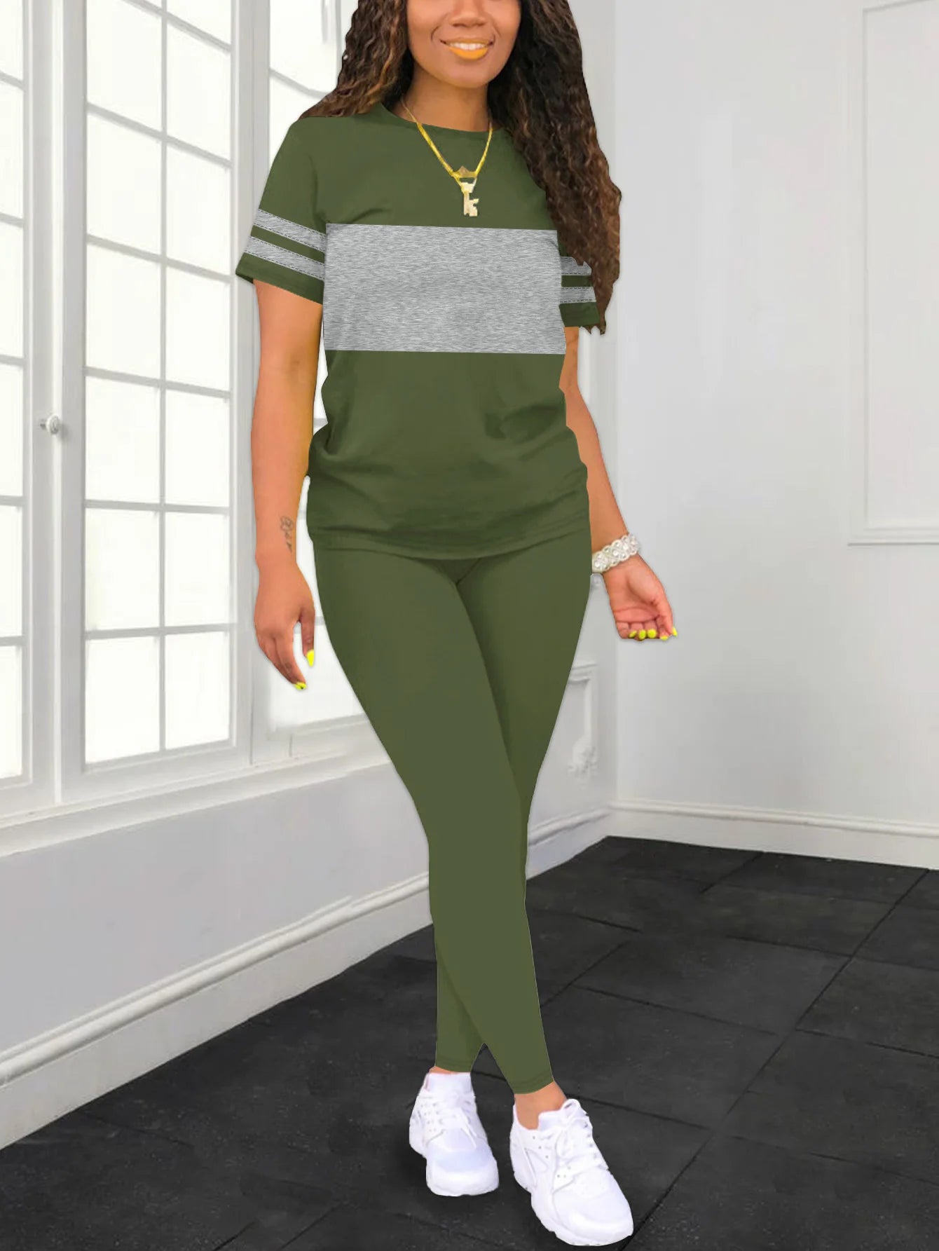 Women's Summer Casual Set Fashionable Comfortable Ensemble Ladies Clothing Outfit