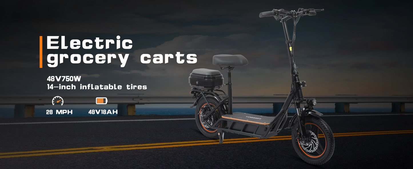 FREEBOY H14 ADULT ELECTRIC SCOOTER 750W MOTOR 48V 18AH FOLDING ELECTRIC SCOOTER 14 INCH TIRE CITY ELECTRIC SCOOTER