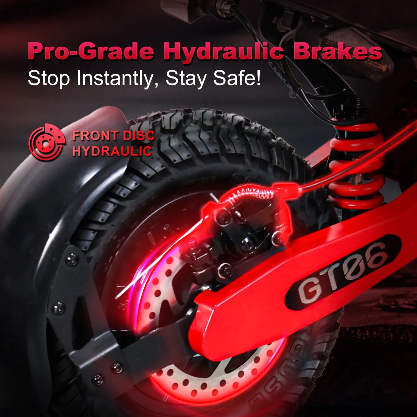 Adult electric scooter, electric commuting scooter, range of 28 miles, 1200W motor dual braking system and shock absorption