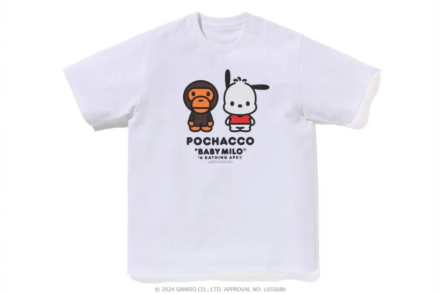 HelloKitty Sanlio Classic INS Letter Print Cotton Loose Male and Female Couple Short Sleeve T-shirt Is for Both Men and Women