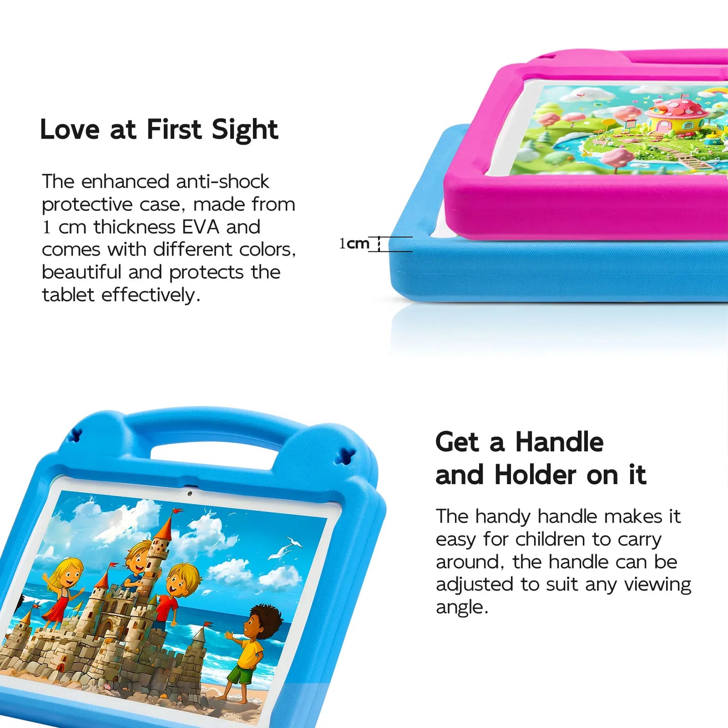 ANRY 2025 Kids Tablet Android 15 10.1 Inch A523 2.0GHZ 8GB(4+4 Expand) RAM 64GB ROM Octa-Core 5000Mah Tablets Children's Gifts