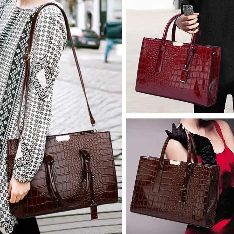Crocodile Print Handbags Purse Tote
