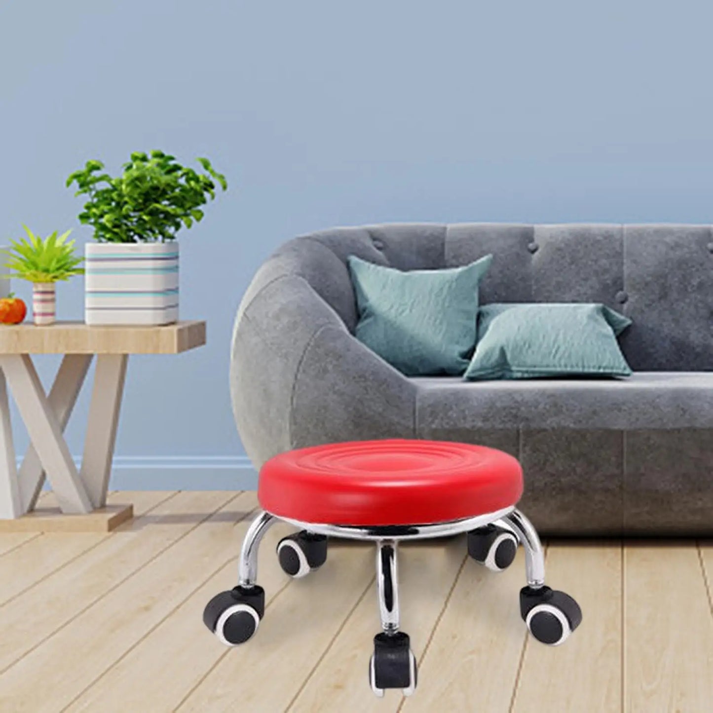 Small Rolling Salon Stool Movable Lazy Housework Stools Furniture Gift Beauty Stool Low Stool for Barber shop Fitness sport