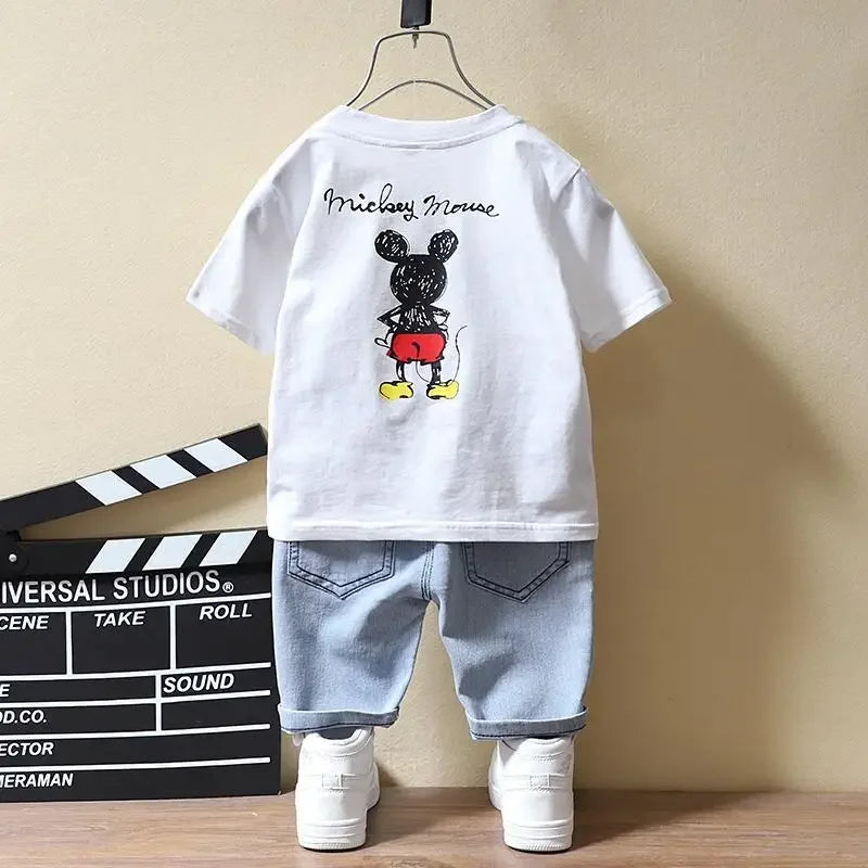 Mickey Mouse T-shirt+Shorts Jeans