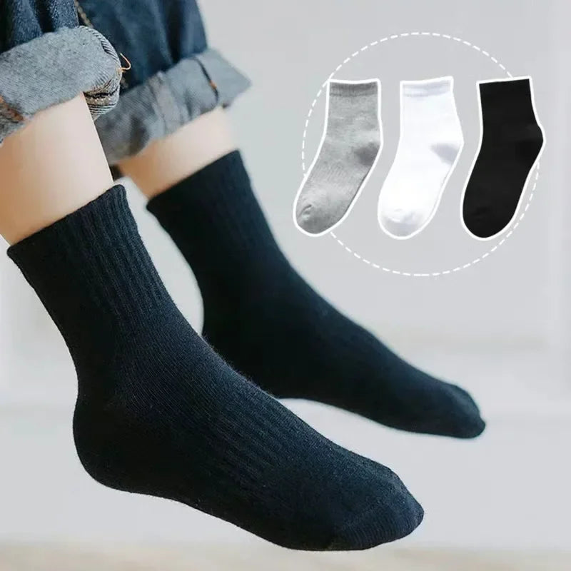 10 Pairs Children Socks Spring&Autumn Cotton Socks Girls Boys Sport Sock 1-9 Year