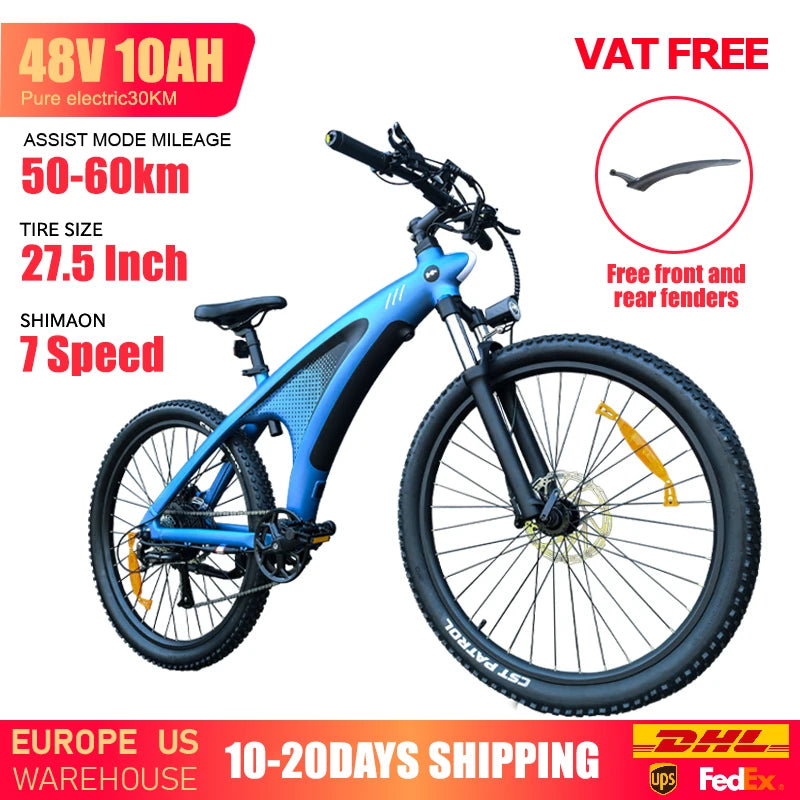 HUANCI Q5 electric bike Mountain electric e bike adults 48V 20AH Electric bike 27.5 Inch electric bikes ebike electric bicycle