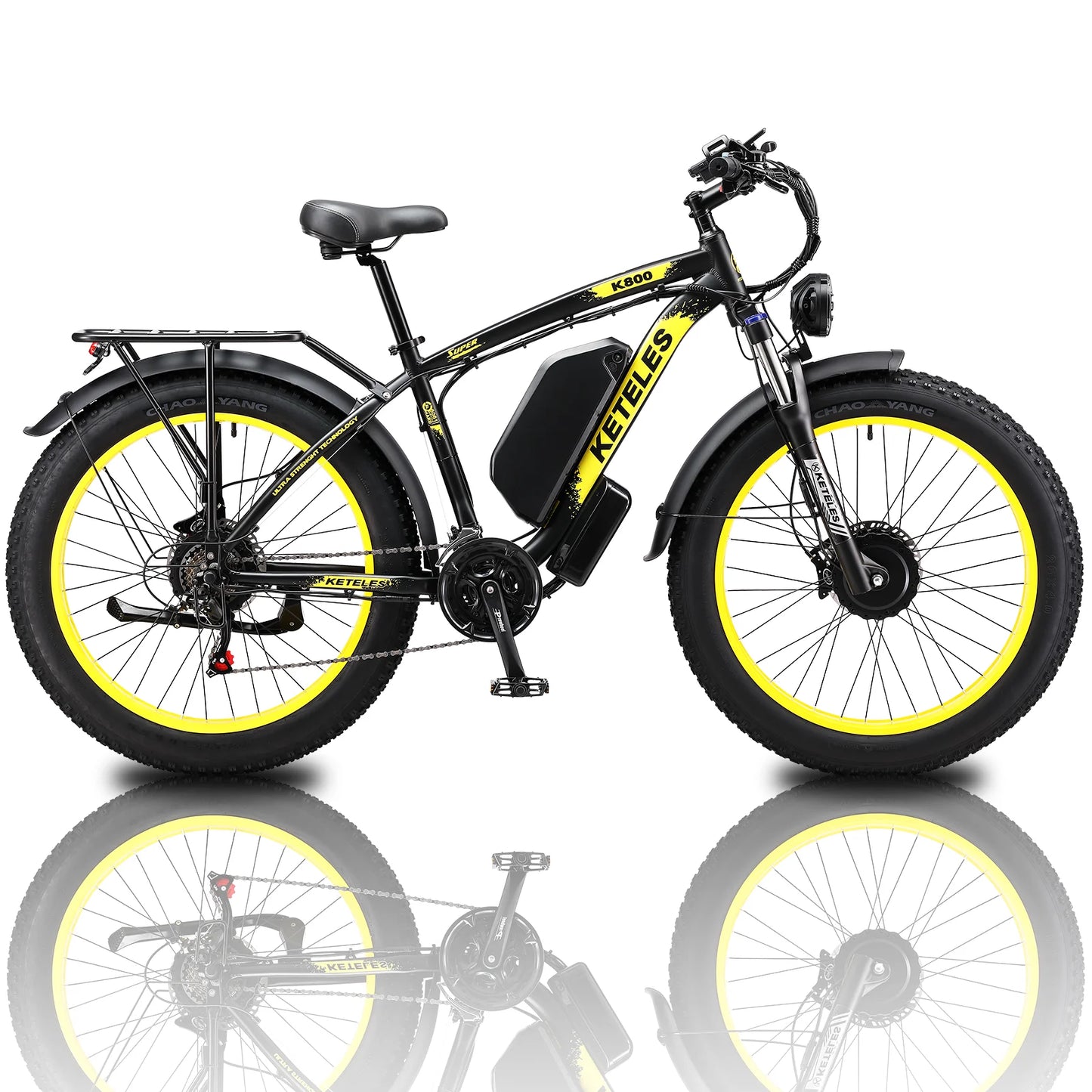 Electric Bike 2000W Dual Motor 48V23AH Lithium Battery E Bike Hydraulic Disc Brake 26 Inch All-terrain Fat Tire Electric Bicycle