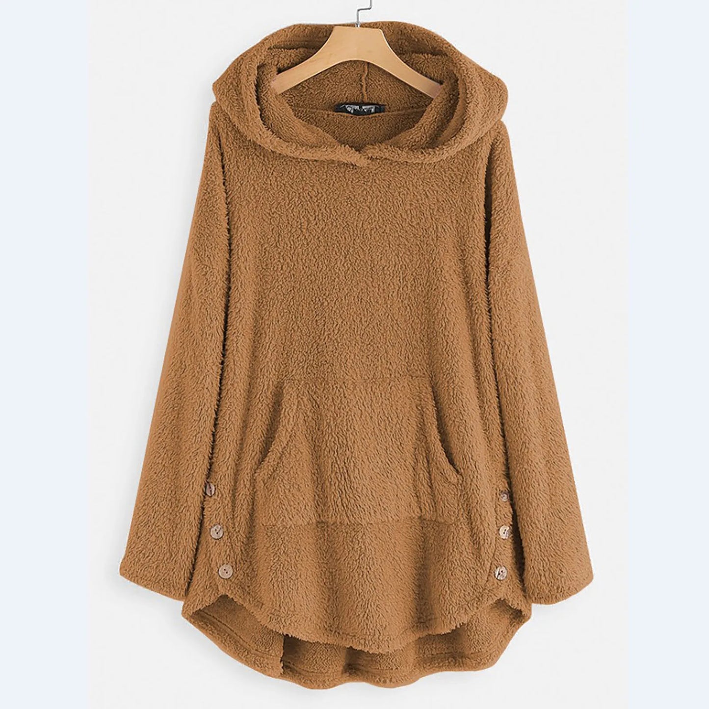 Long Sleeve Hooded Fleece Sweater