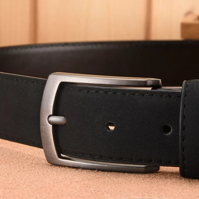 Men'S Suede Belt Retro Trend Alloy Buckle Men'S Belt Large Size Genuine High-End Belt 2023 New, Gift For Boyfriend And Dad