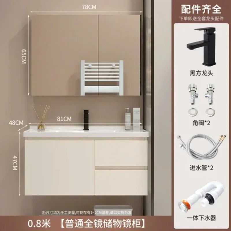 Show Service Bathroom Cabinet Jewelry Mirror Sink Makeup Washbasin Shelves Space Saving Ergonomic Vestidores Backyard Furniture