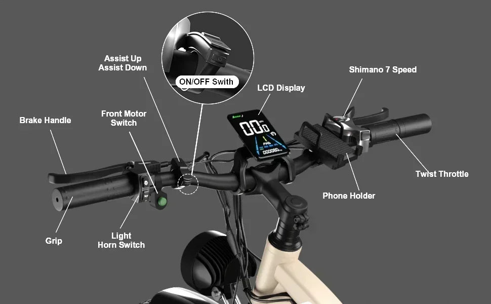 Electric bike F1 2000w Dual Motor 48V 22AH battery Adult Electric Bicycle 26inch tire Hydraulic brake Snow beach Mountain E bike