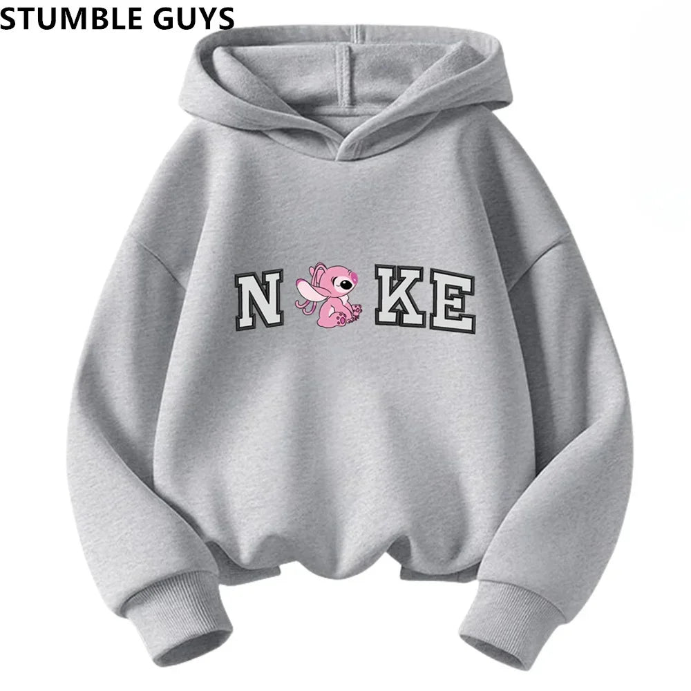 Children's Clothing Stitch Hoodie Set Boys Girls Casual Long-sleeved Sweatshirts Tops2-13 Years Old Kids Casual Trucksuit