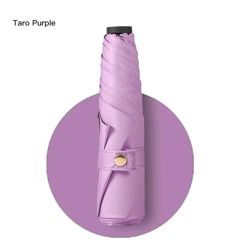 Ultra-light UPF50+ Umbrella Carbon Fiber Sun UV Protection Portable Umbrella Vinyl Folding Rain Parasol Pocket Pencil Umbrella