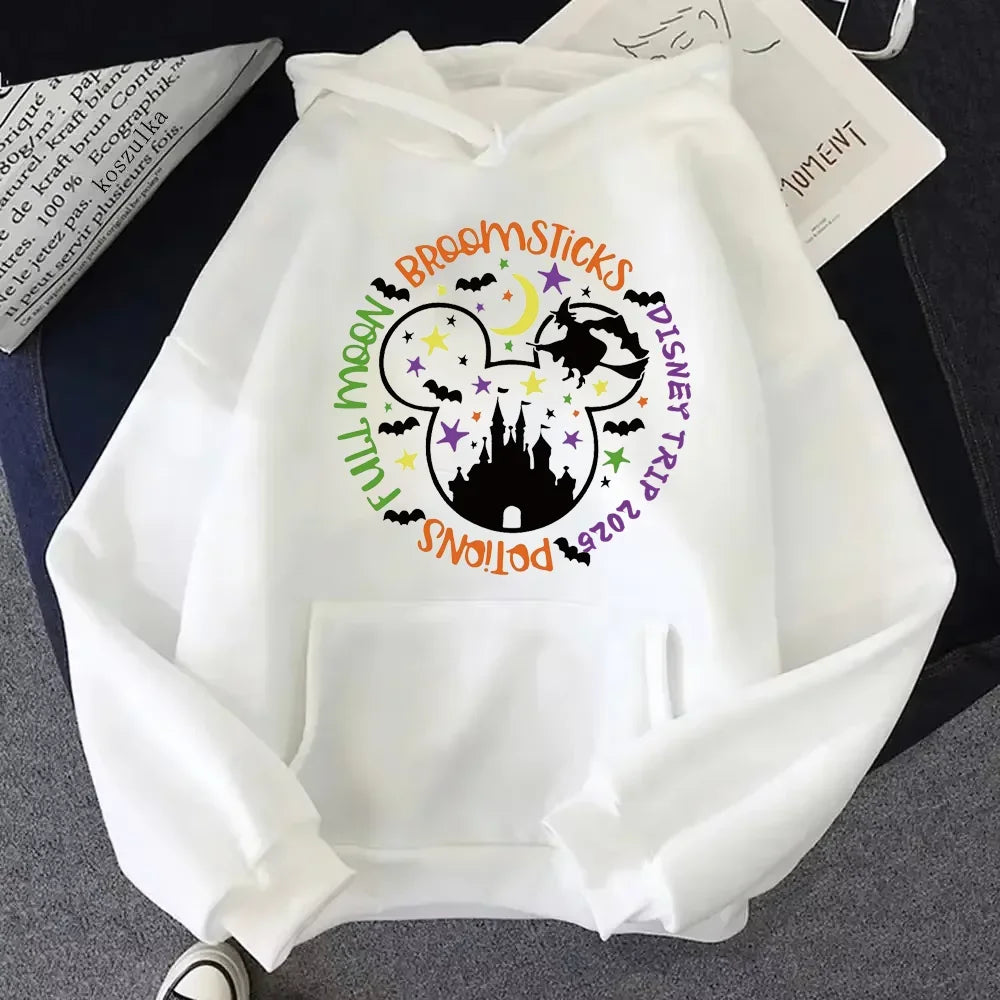 2025 Disney Mickey Minnie Family Vacation Printed Hoodie Autumn My First Disney Trip Pullover Tops Women Casual Sweatshirt