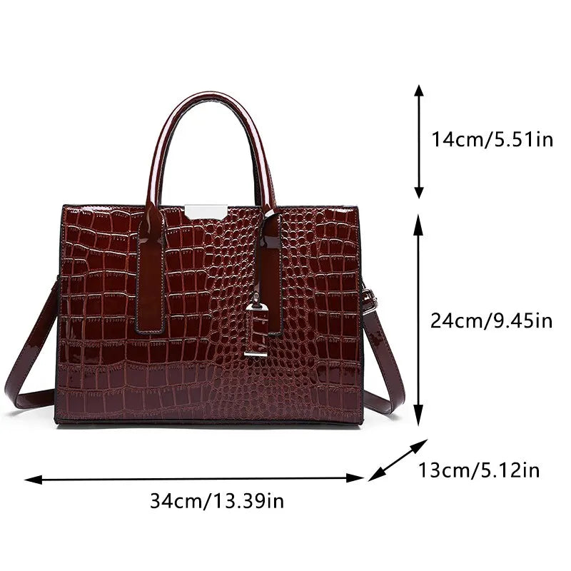 Crocodile Print Handbags Purse Tote