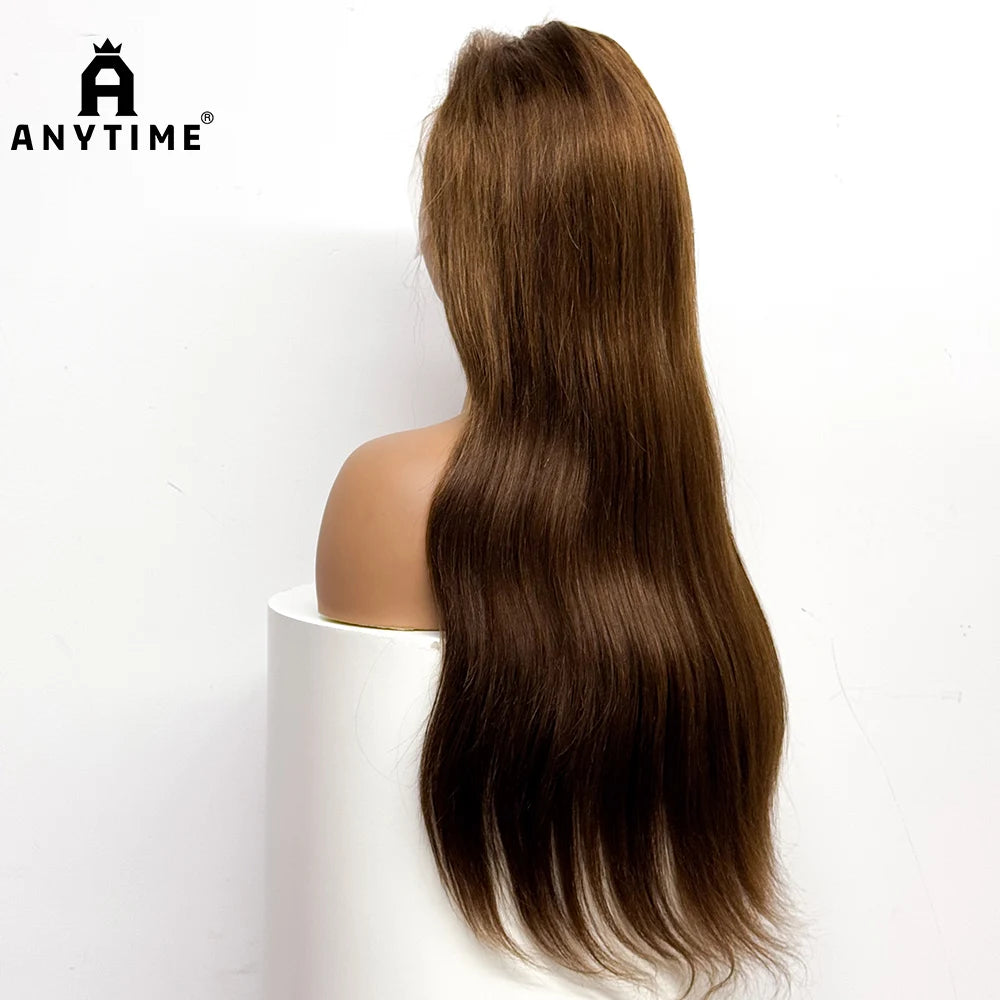 30 inches Straight Front Human Hair Wigs 280% Density 13x4 Transparent Lace Frontal Human Hair Wigs Soft Hair For Black Women