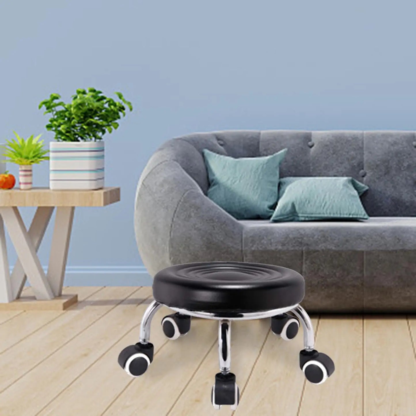 Small Rolling Salon Stool Movable Lazy Housework Stools Furniture Gift Beauty Stool Low Stool for Barber shop Fitness sport