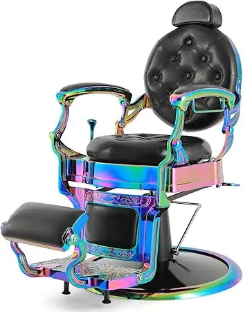 Retro Barber Chair Heavy Duty Barber Chairs Vintage Salon Chair Hydraulic Recline Beauty Spa Styling Equipment Rounded Cushioni