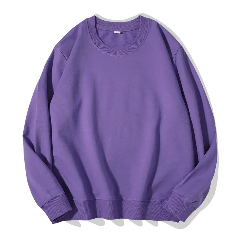 Spring Autumn Womens Sweatshirt 2025 O-neck Solid Harajuku Pullovers Multicolor Casual Cotton Woman Sweatshirts Knit Streetwear