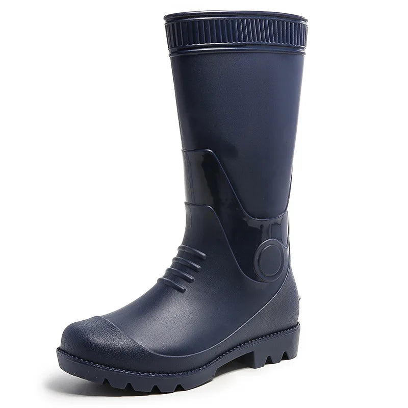 Fashion Boots for Couples High Rain Shoes Waterproof Galoshes Husband Fishing Work Garden Rainboots Women and Men Rubber Shoes