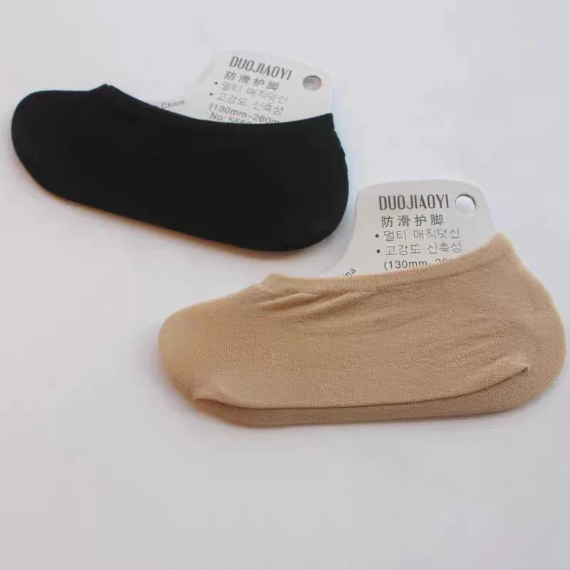 30pairs Summer Short Socks Women Invisible Thin Boat Socks Female Non-slip Seamless Ice Silk Ankle Sox High Heels Slippers Sock