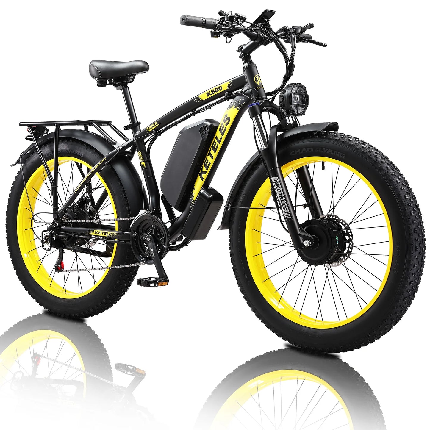 Electric Bike 2000W Dual Motor 48V23AH Lithium Battery E Bike Hydraulic Disc Brake 26 Inch All-terrain Fat Tire Electric Bicycle