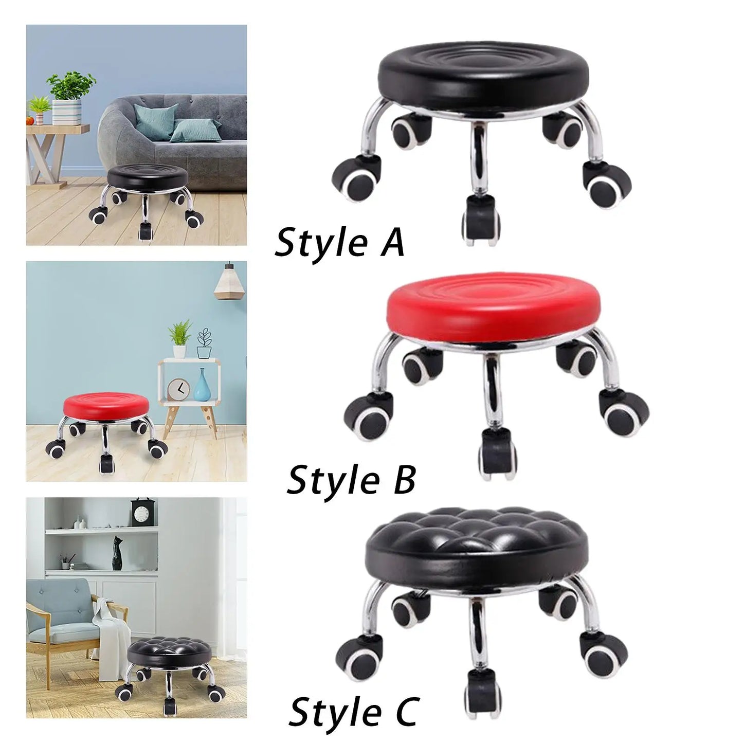 Small Rolling Salon Stool Movable Lazy Housework Stools Furniture Gift Beauty Stool Low Stool for Barber shop Fitness sport