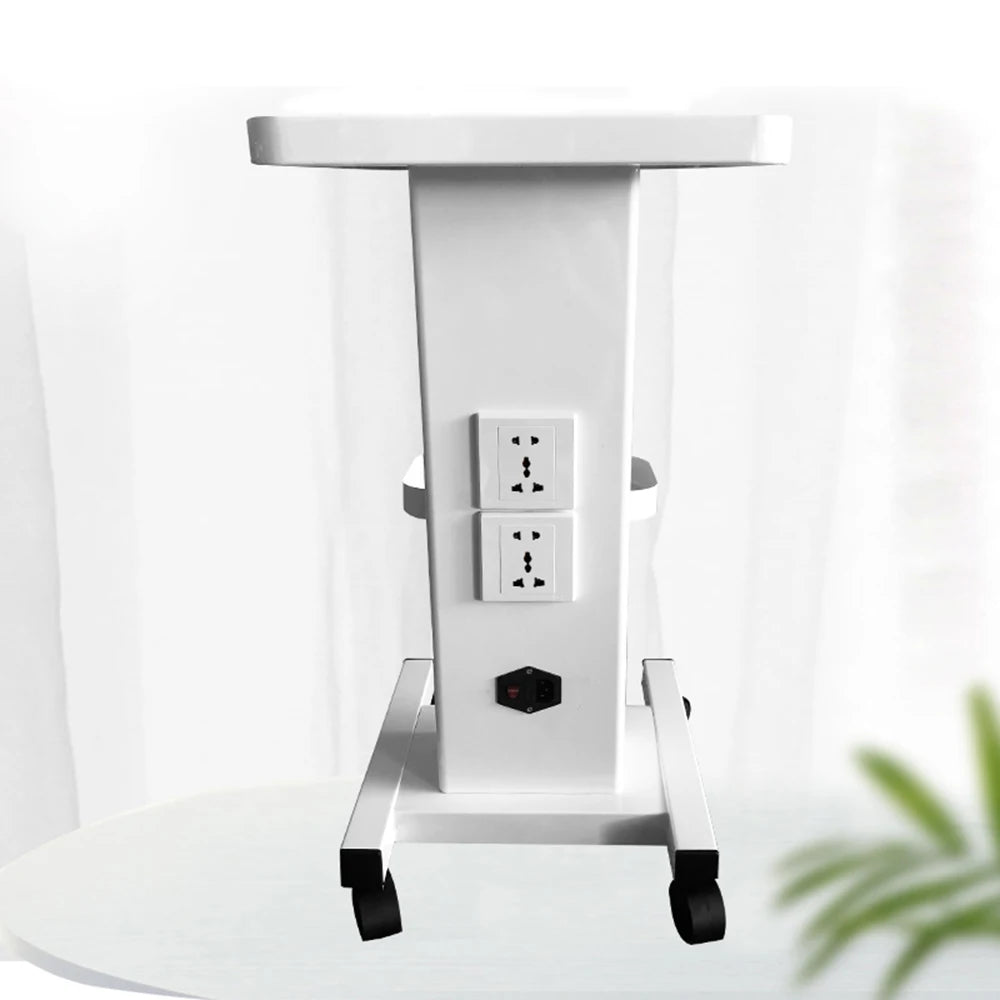 110V White Salon Trolley Beauty Salon Trolley Cart, Beauty Salon Rolling Cart Stand Roller Trolley with Sockets For Beauty Salon